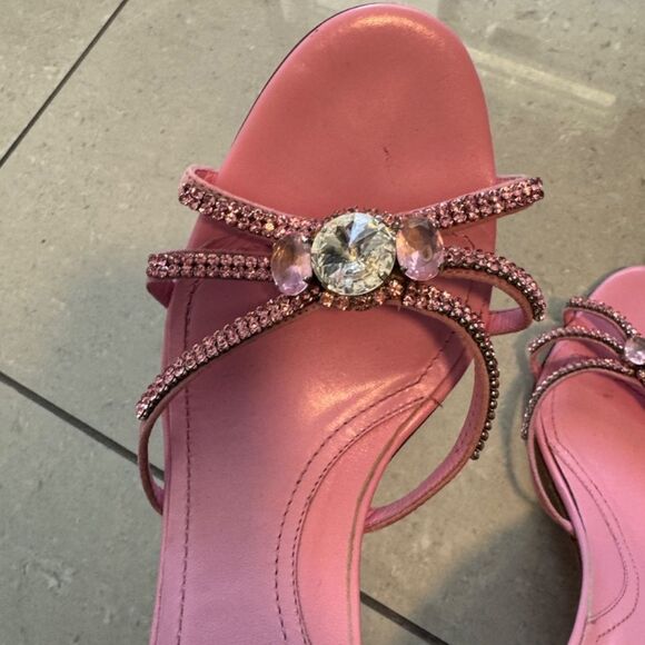 Via Spiga Italian Shoes Pink Bling - Picture 4 of 6